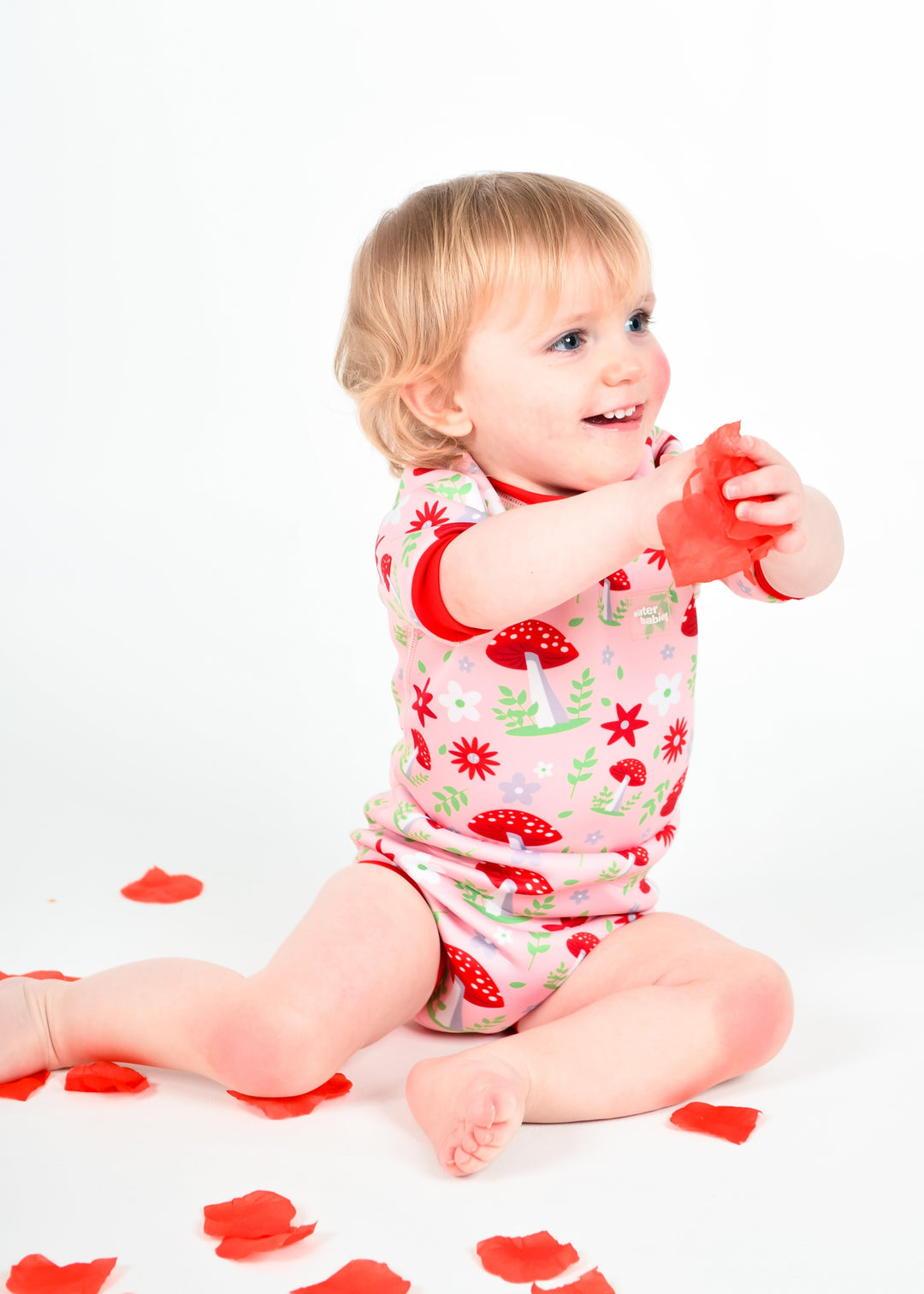 Water Babies Mushroom Blush Happy Nappy Wetsuit