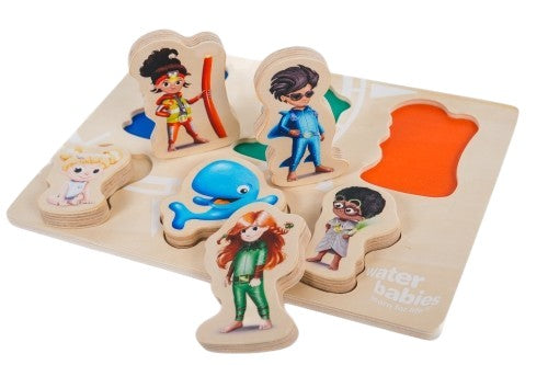 Water Babies Swimvincibles Chunky Wooden Puzzle (6 Pieces)