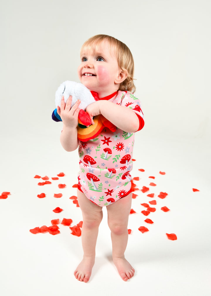 Water Babies Mushroom Blush Happy Nappy Wetsuit