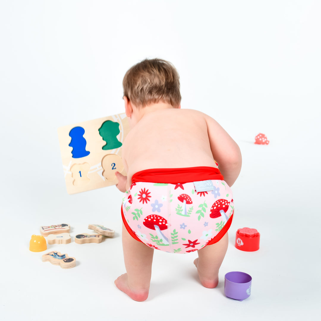 Water Babies Mushroom Blush Happy Nappy DUO