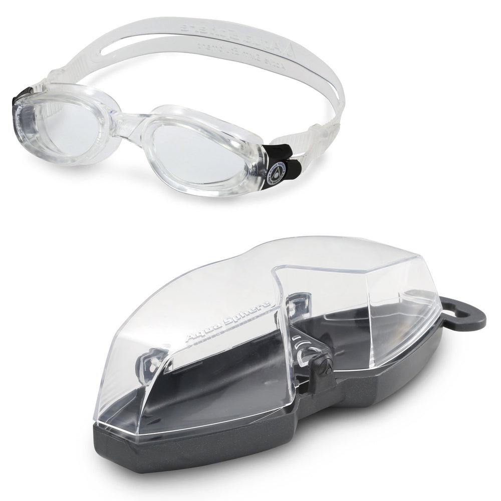 Swimming goggles with protective case